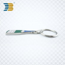 Cheap Wholesale Silver Hard Enamel Custom Bottle Shape Metal Keychain
